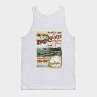 Paris to London Vintage Poster 1890 Tank Top